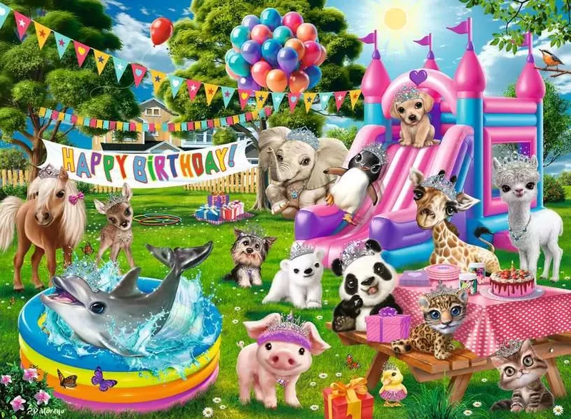 Ravensburger Tiara Birthday Party 100 Piece XXL Kids Jigsaw Puzzle