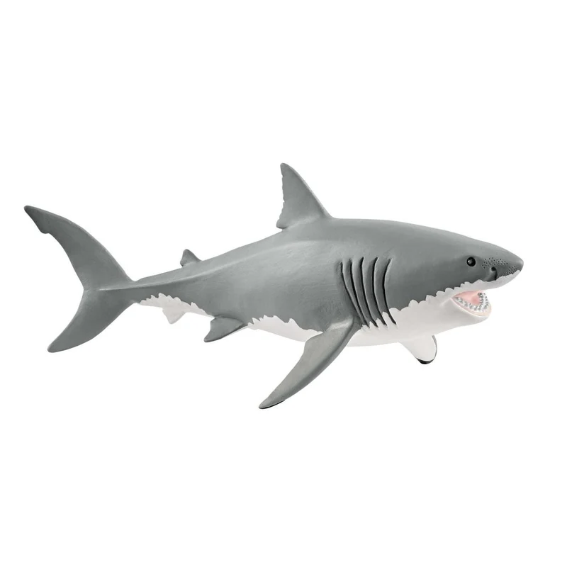 Schleich Realistic Great White Shark Figurine Predator Toy Dynamic Ocean Life Model