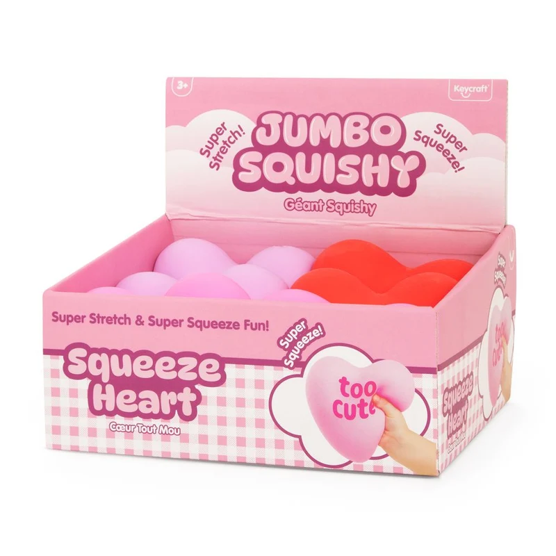 Jumbo Slow Rising Squishy Hearts Stress Relief Sensory Toy