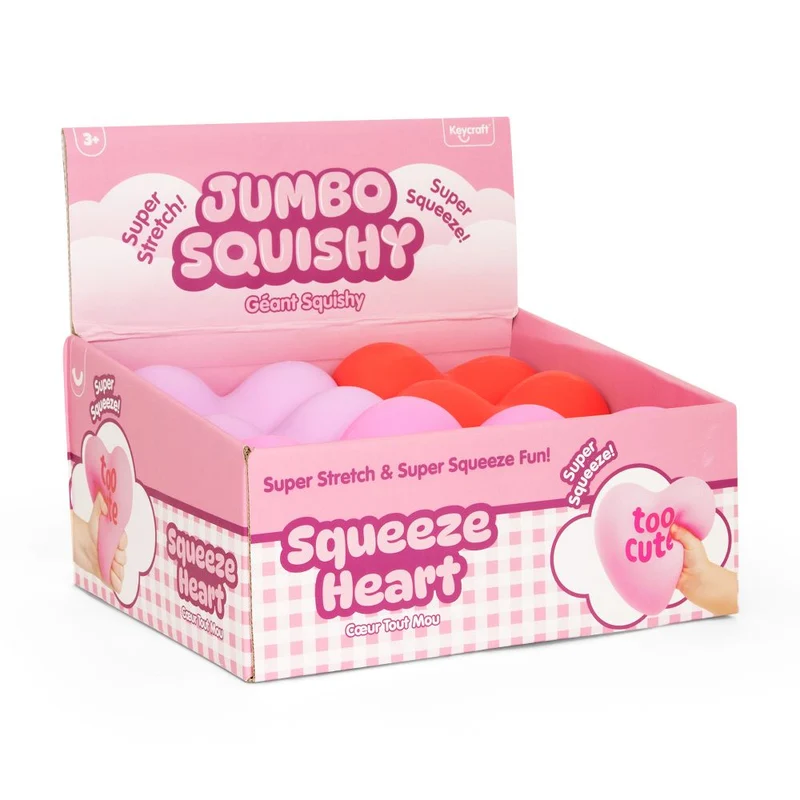 Jumbo Slow Rising Squishy Hearts Stress Relief Sensory Toy