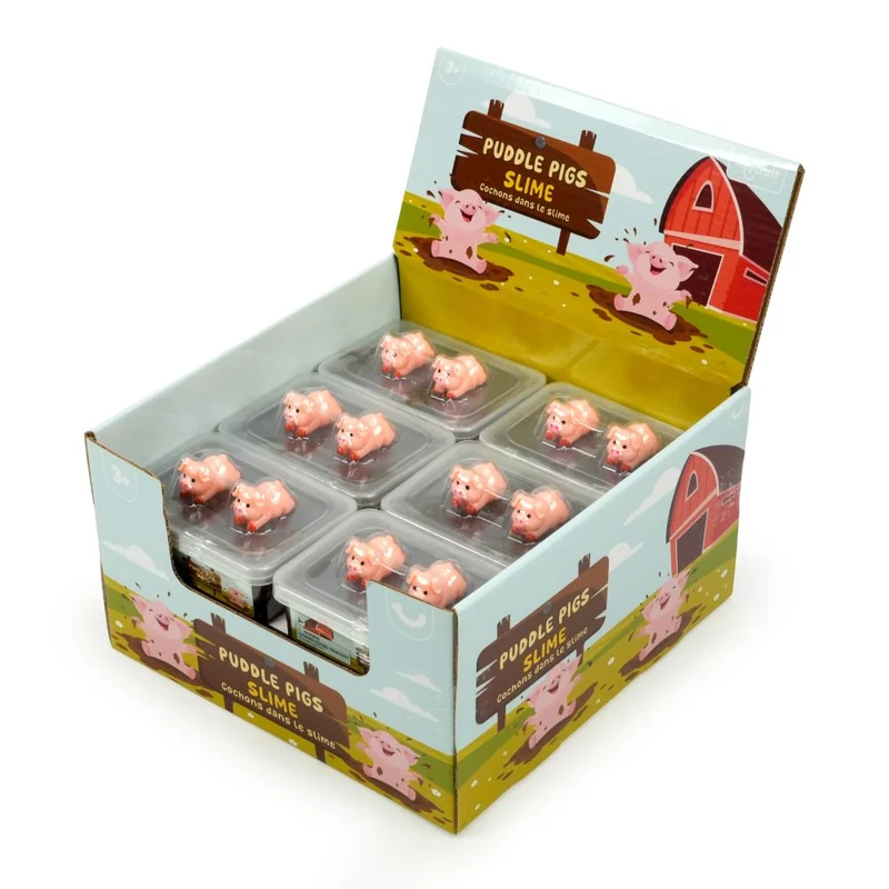 Puddle Pigs Squishy Muddy Slime Sensory Toy with Pig Figures