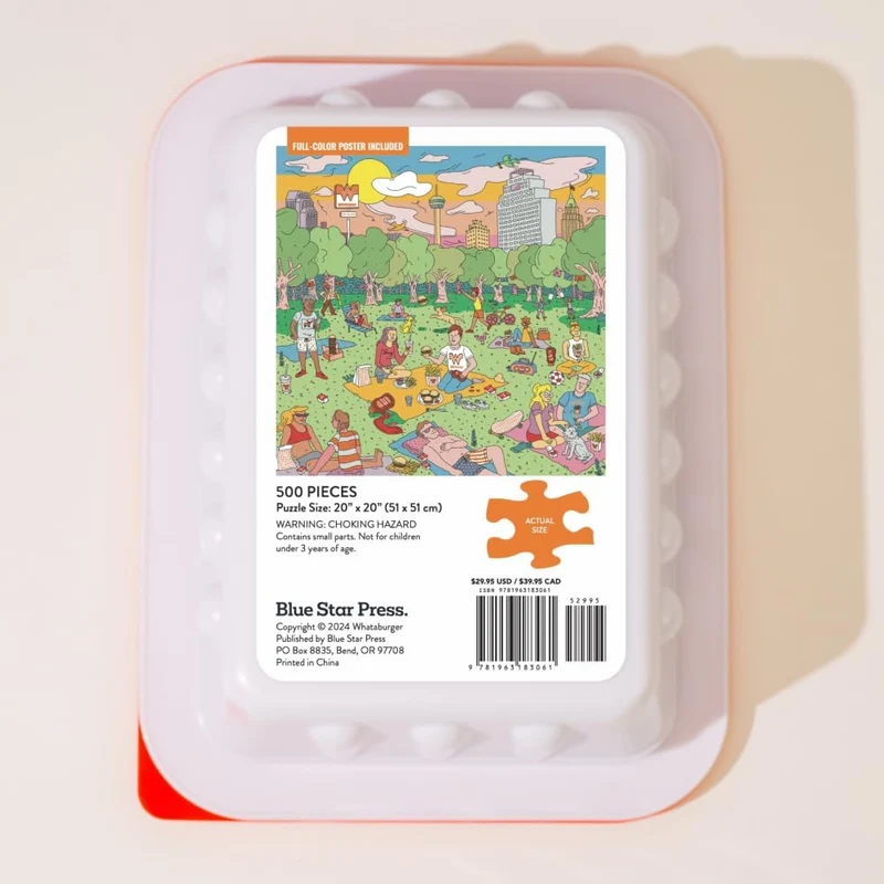 Whataburger Fancy Ketchup 500 Piece Jigsaw Puzzle Picnic Scene