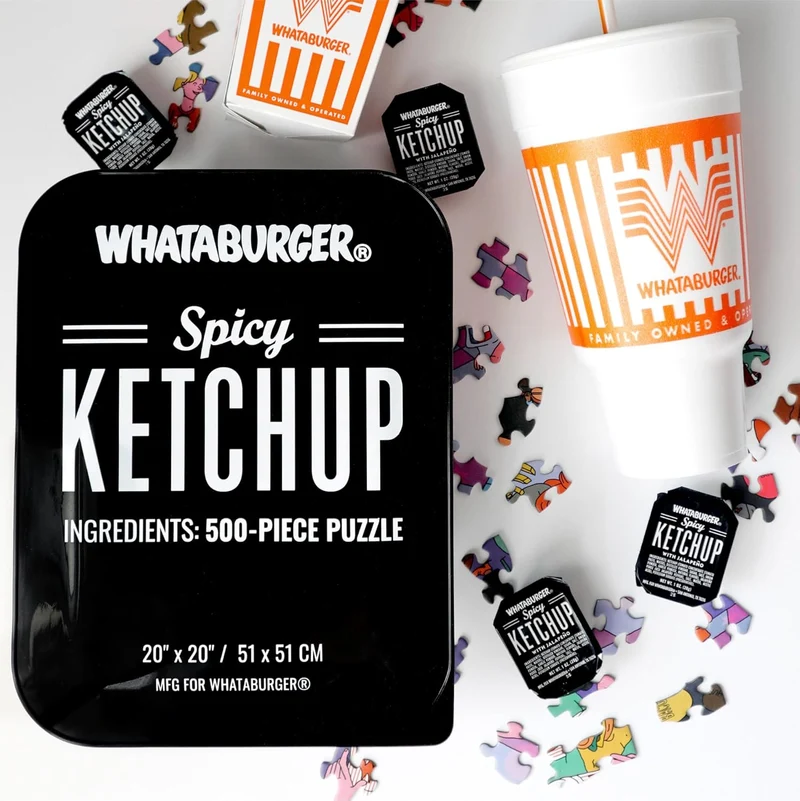 Official Whataburger Spicy Ketchup 500 Piece Jigsaw Puzzle