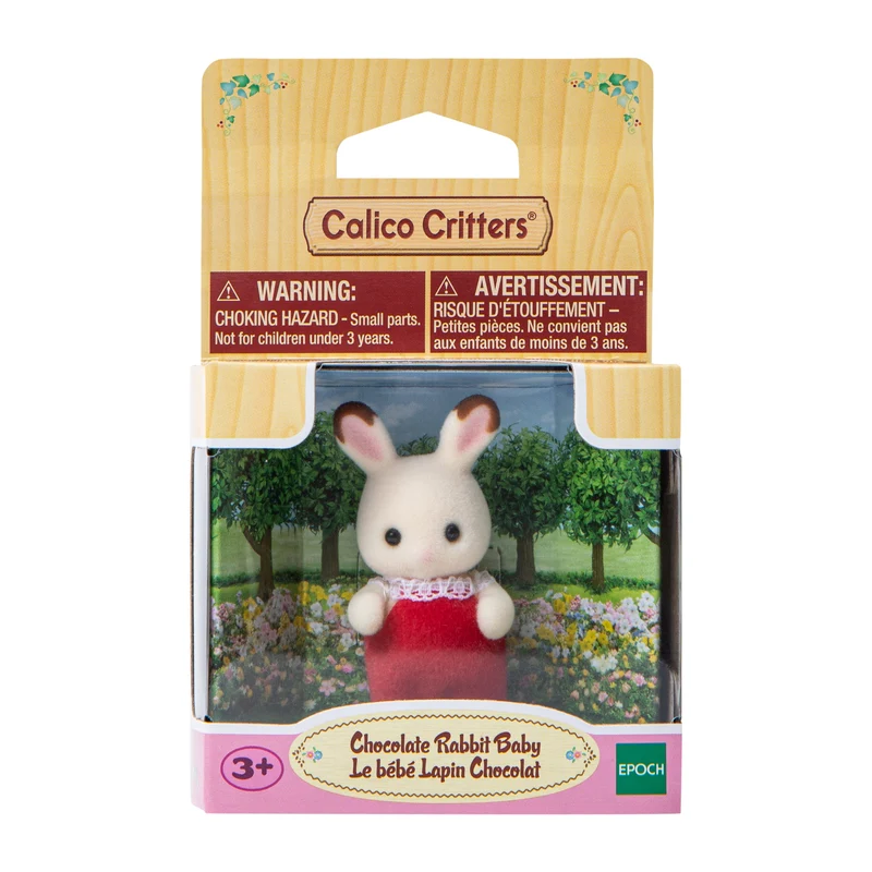 Calico Critters Chocolate Rabbit Baby Collectible Figure Toy Doll