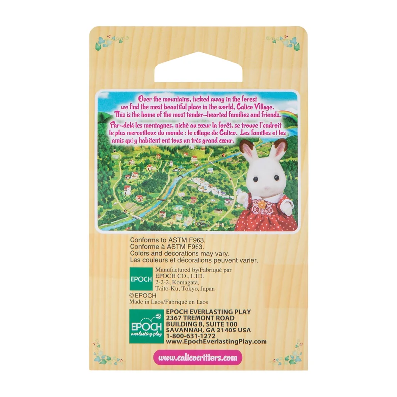 Calico Critters Chocolate Rabbit Baby Collectible Figure Toy Doll