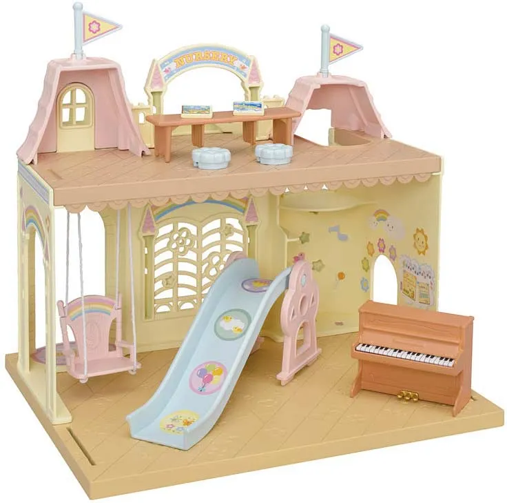 Calico Critters Baby Castle Nursery School Playset with Playground Equipment