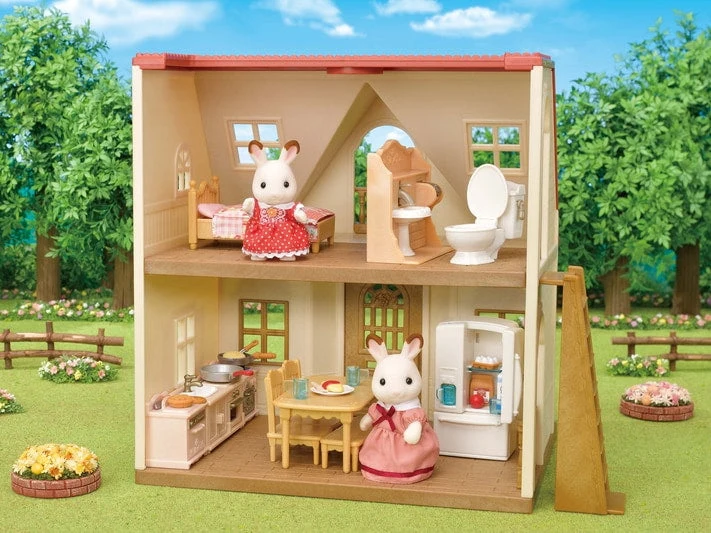 Calico Critters Playful Starter Furniture Set with Chocolate Rabbit Mother