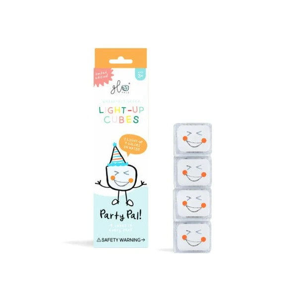 Party Pal Multi Color Light Up Bath Cubes - 4 Pack