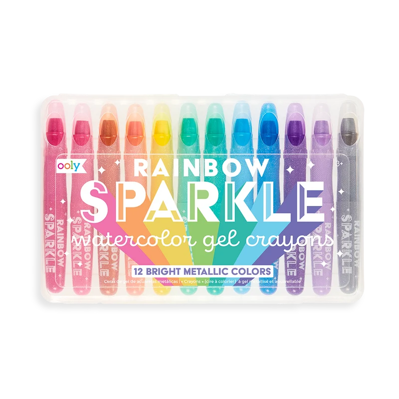 Rainbow Sparkle Gel Watercolor Crayons