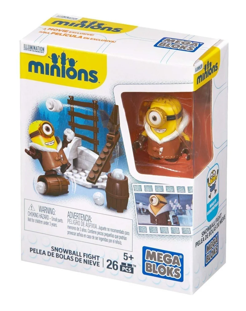 Mega Construx Minions Snowball Fight Figurine / Figurine Bataille de boules de neige