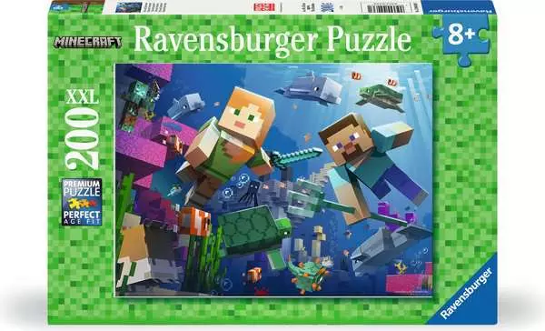 Ravensburger Minecraft Underwater 200 XXL Piece Jigsaw Puzzle for Kids