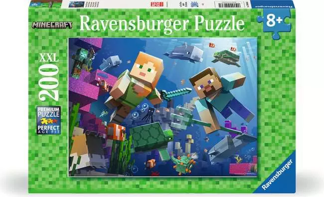 Ravensburger Minecraft Underwater 200 XXL Piece Jigsaw Puzzle for Kids