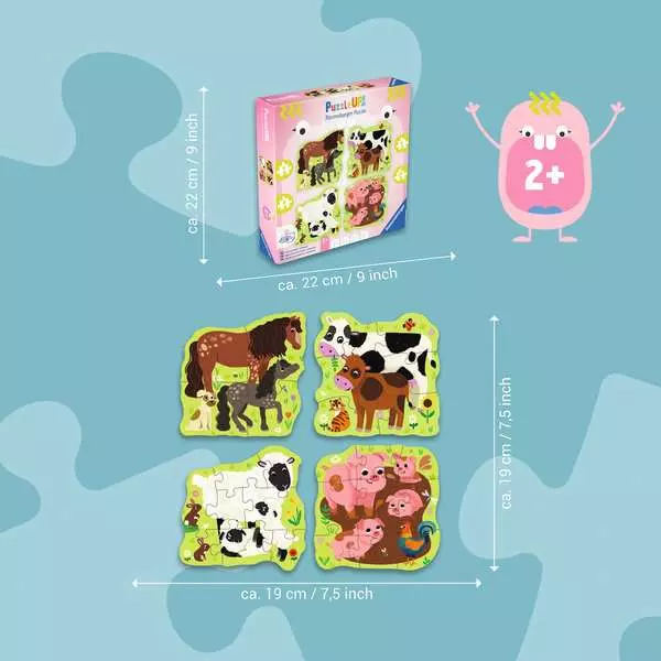 Ravensburger Puzzle Up Farm Animals Toddler Jigsaw Puzzle Set