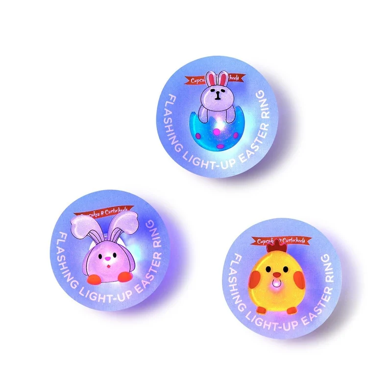 Easter Light Up LED Adjustable Ring with Glowing Characters