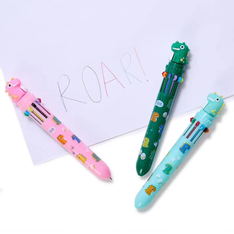 Dino-Mite Dinosaur 10 Color Click Pen
