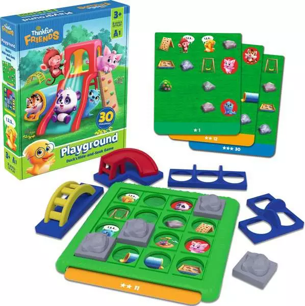 ThinkFun Friends Playground Preschool Logic Game with 30 Hide-and-Seek Challenges