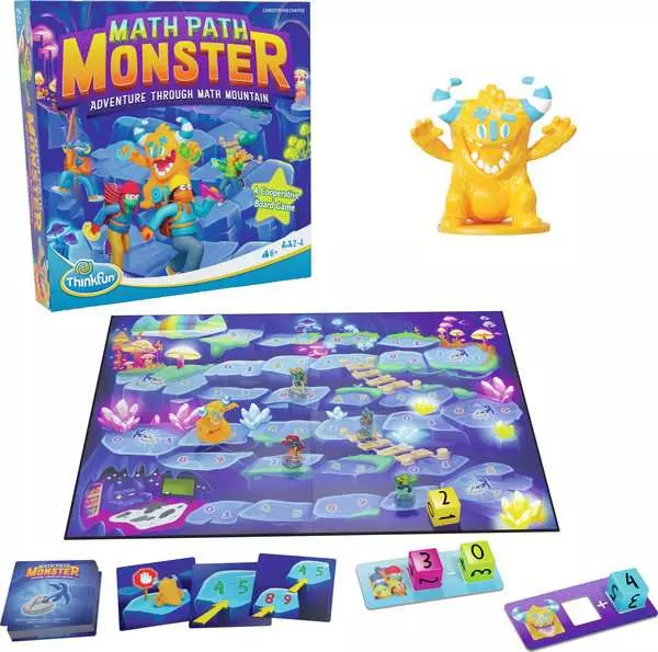 Math Path Monster Cooperative Addition and Subtraction Board Game