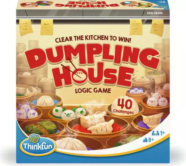 ThinkFun Dumpling House Logic Game with 40 Progressive Brain Teaser Challenges