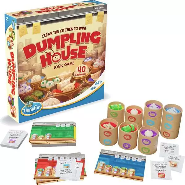 ThinkFun Dumpling House Logic Game with 40 Progressive Brain Teaser Challenges