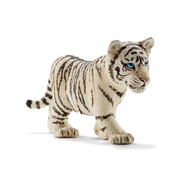 Schleich White Tiger Cub Figurine: Realistic Wild Animal Toy Collectible for Kids