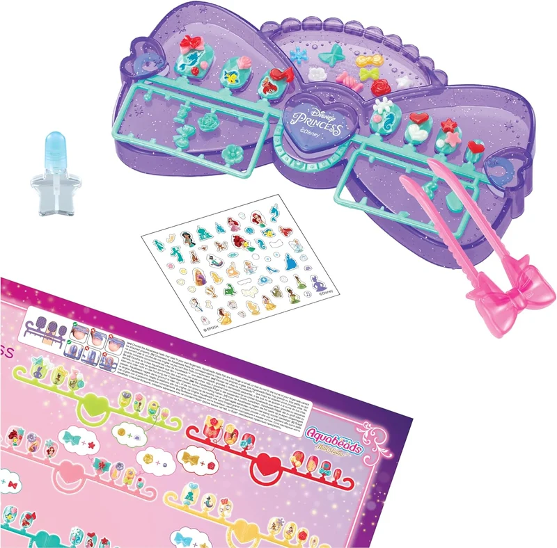 Aquabeads Disney Princess Magical Water-Activated Nail Designer Kit for Creative Kids