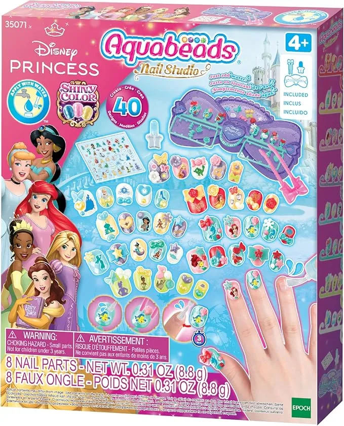 Aquabeads Disney Princess Magical Water-Activated Nail Designer Kit for Creative Kids