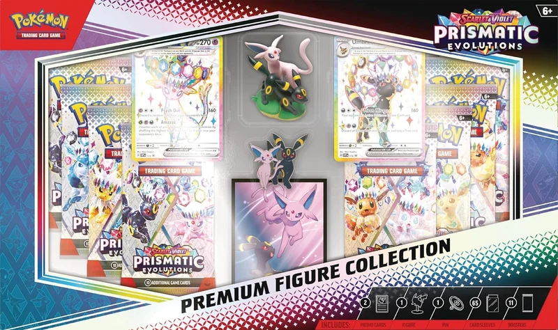 Pokémon TCG Scarlet & Violet Prismatic Evolutions Premium Figure Collection Espeon Umbreon EX Cards