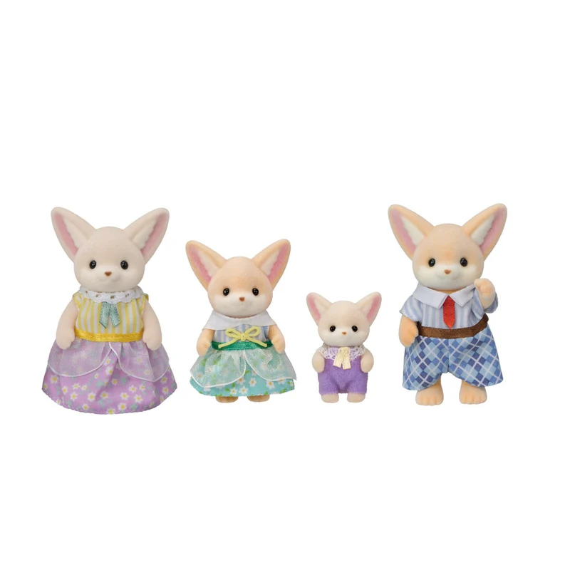 Calico Critters Fennec Fox Family Set with Four Poseable Figures