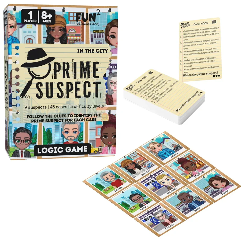 Prime Suspect Solo: Engaging City Detective Deduction Game for Single Player Fun