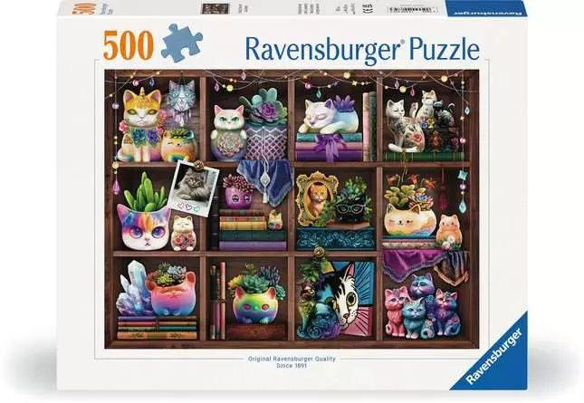 Cubby Cats and Succulents 500 Piece Puzzles