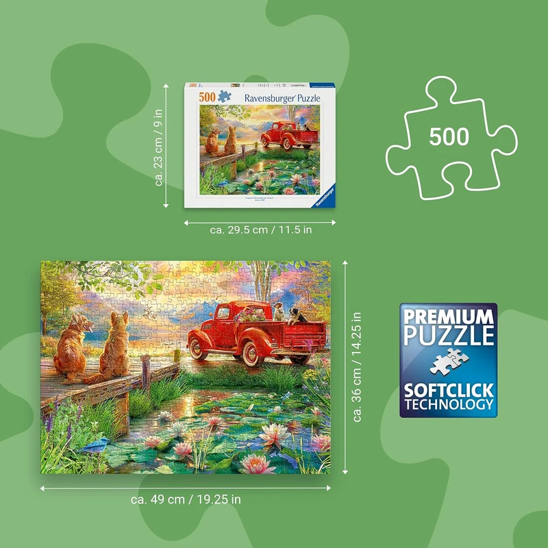 Ravensburger Summer Love 500 Piece Lakeside Scenic Jigsaw Puzzle