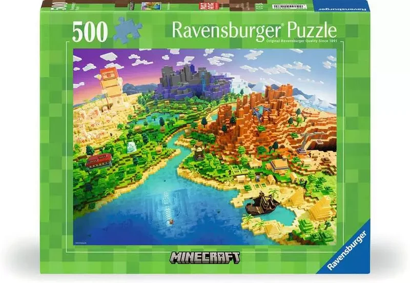 Ravensburger World of Minecraft 500 Piece Adult Jigsaw Puzzle