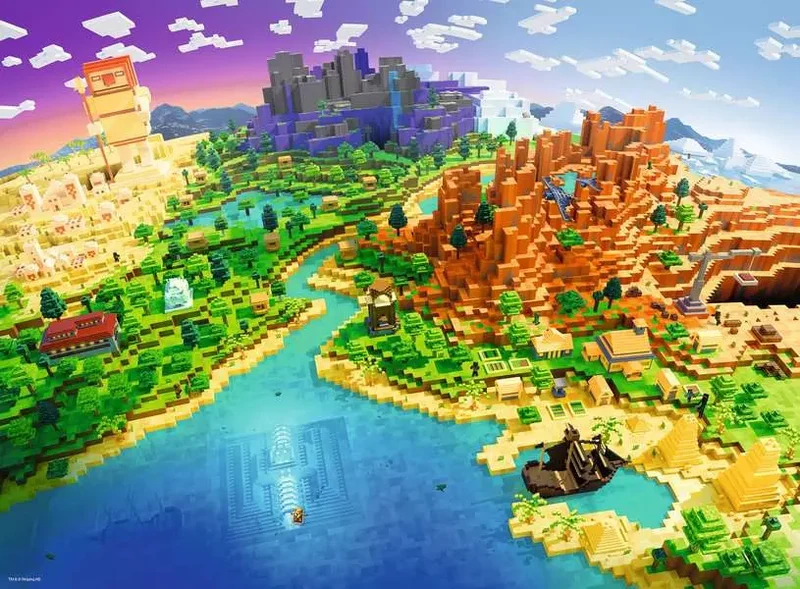 Ravensburger World of Minecraft 500 Piece Adult Jigsaw Puzzle