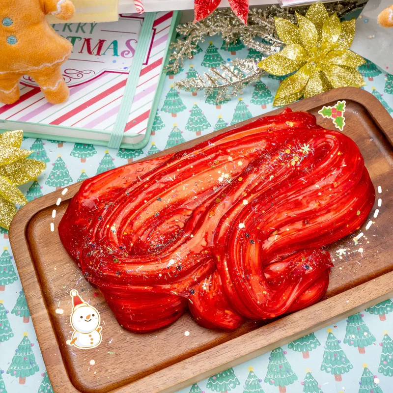 Clear Slime Christmas Edition - RED