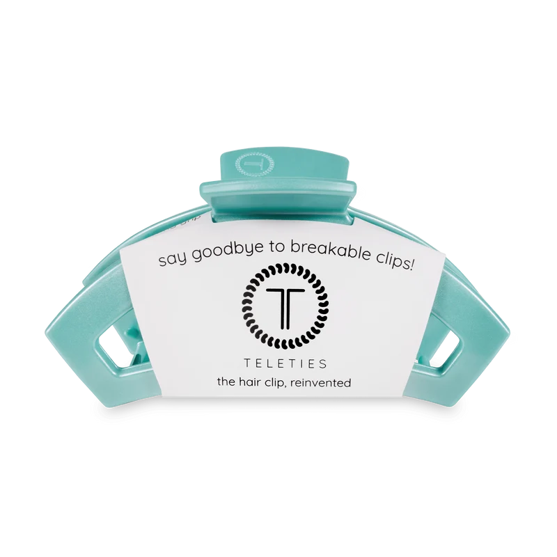 TELETIES Open Totally Turquoise Medium Claw Hair Clip for All Hair