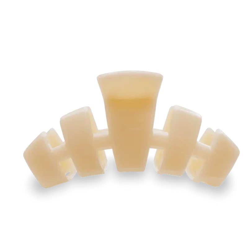 TELETIES Classic Coconut White Medium Claw Hair Clip for All Hair Types