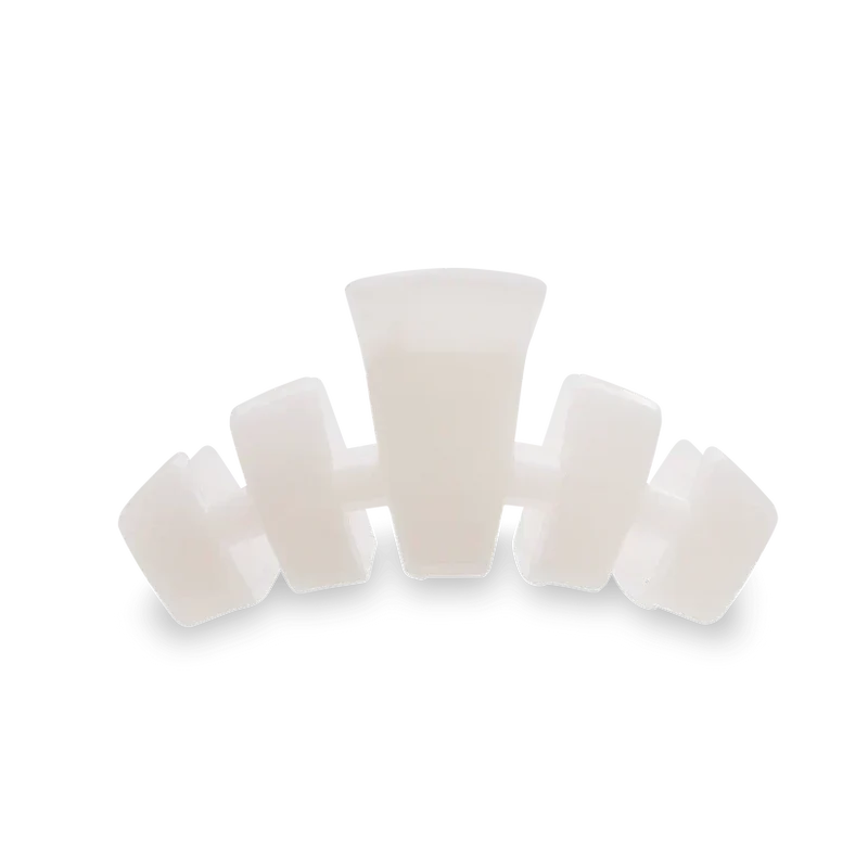 TELETIES Classic Coconut White Medium Claw Hair Clip for All Hair Types
