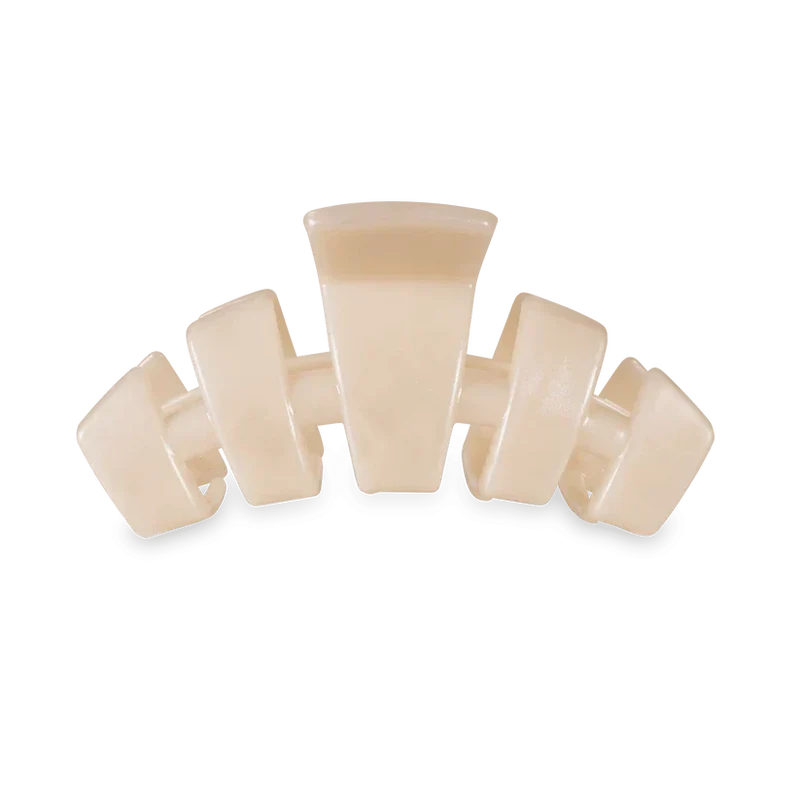 TELETIES Classic Coconut White Medium Claw Hair Clip for All Hair Types