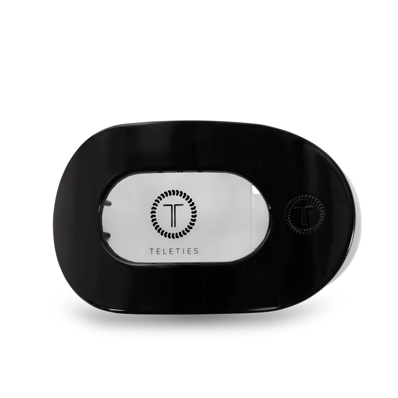 Large Jet Black Flat Round Hair Clip for Comfortable Laying