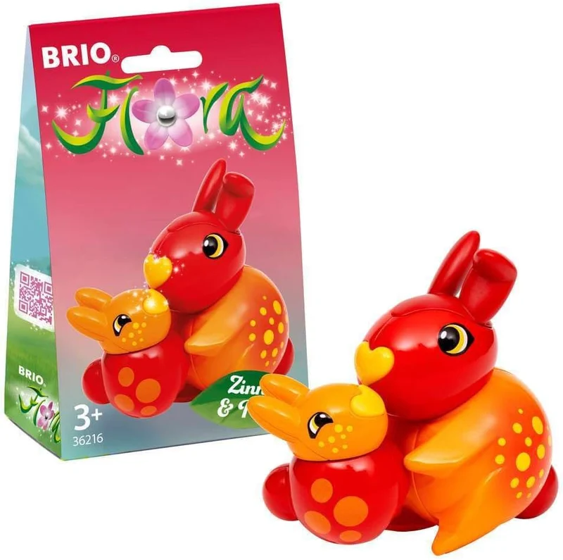 BRIO Flora Zinnia and Peach Character and Buddy Figure Set