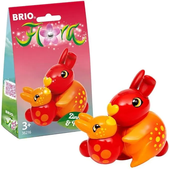 BRIO Flora Zinnia and Peach Character and Buddy Figure Set