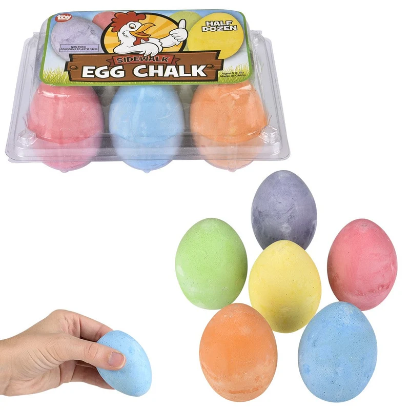 Egg Shaped Sidewalk Chalk Outdoor Art Set