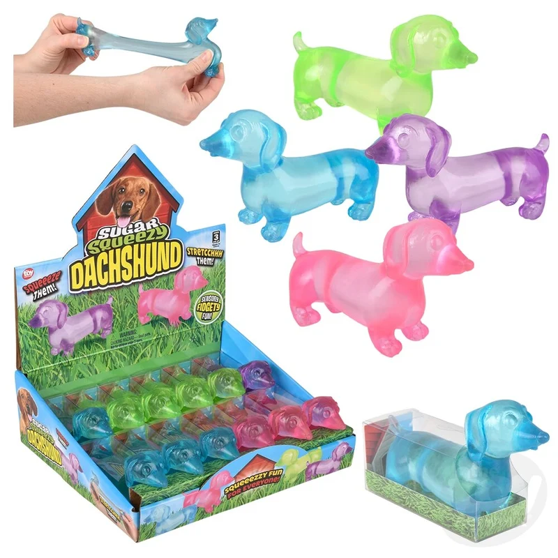 Squeeze Sugar Dachshund Stress Relief Fidget Dog Toys