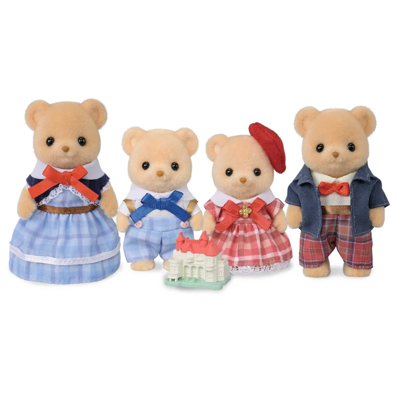 Calico Critters Biscuit Bear Family Doll Set with Architect Accessories