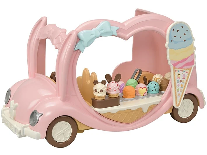 Calico Critters Ice Cream Van Playset with 30 Plus Accessories