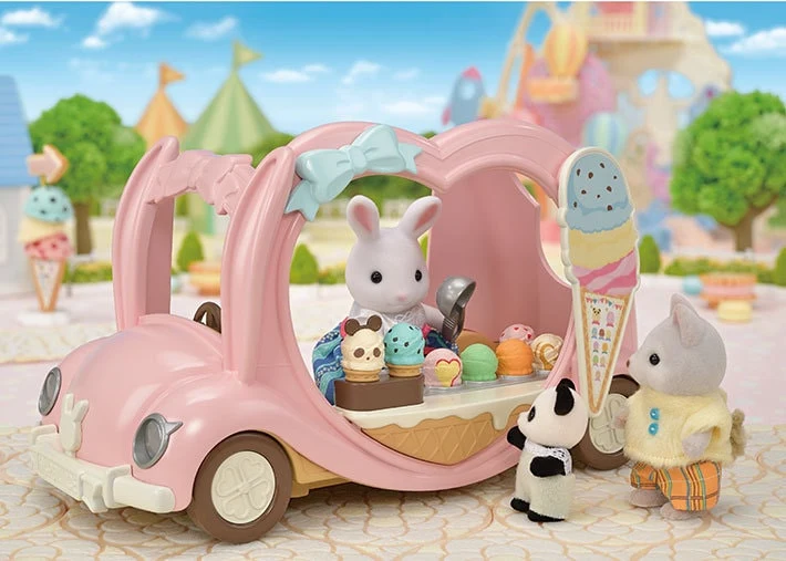 Calico Critters Ice Cream Van Playset with 30 Plus Accessories