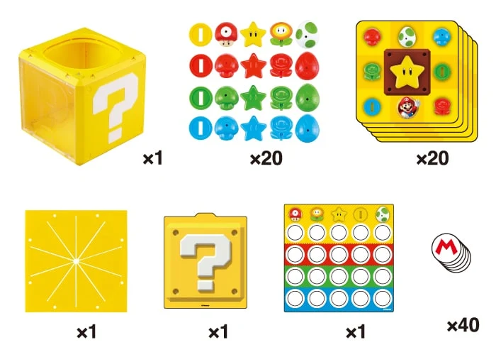 Super Mario Question Block 3-in-1 Family Tabletop Party Game