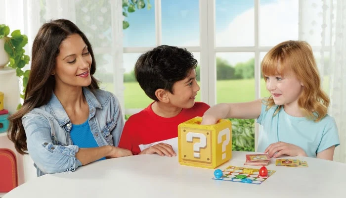 Super Mario Question Block 3-in-1 Family Tabletop Party Game