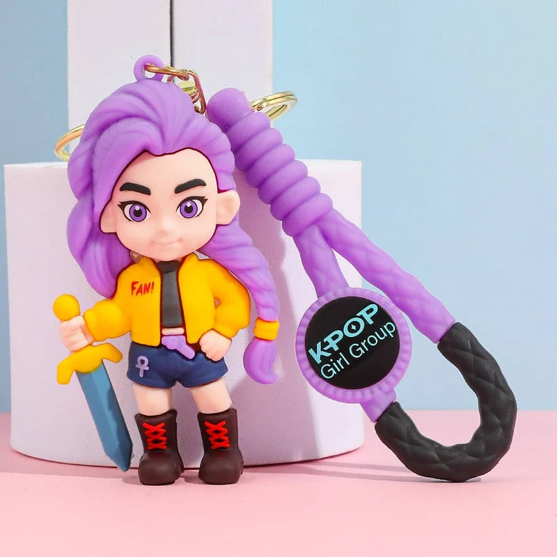 KPOP demon hunters silicone keychain