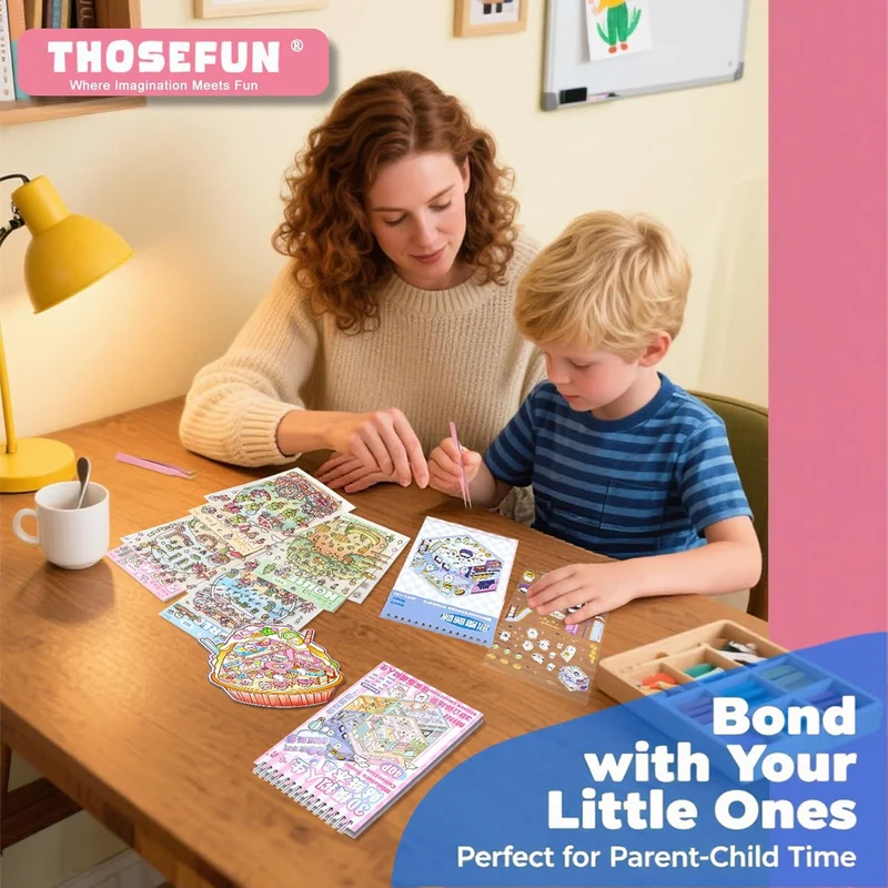 DIY 3D Sticker Scene Book: Reusable House & Landscape Therapy for Relaxation